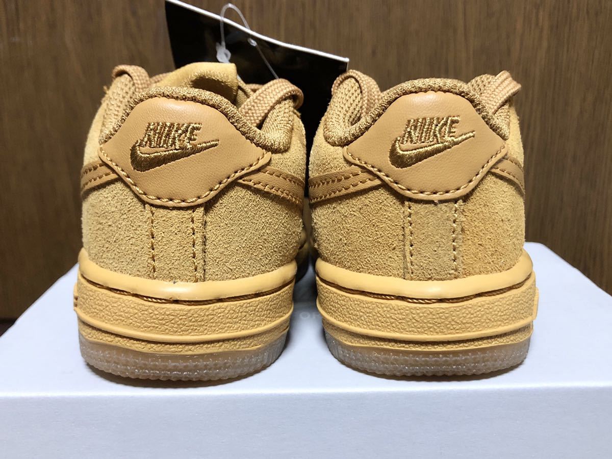 20年製 NIKE FORCE 1 LV8 3 TD BABY ナイキ フォース ベビー トドラー【BQ5487-700】WHEAT SUEDE FLAX ウィート スエード 9センチ_画像3