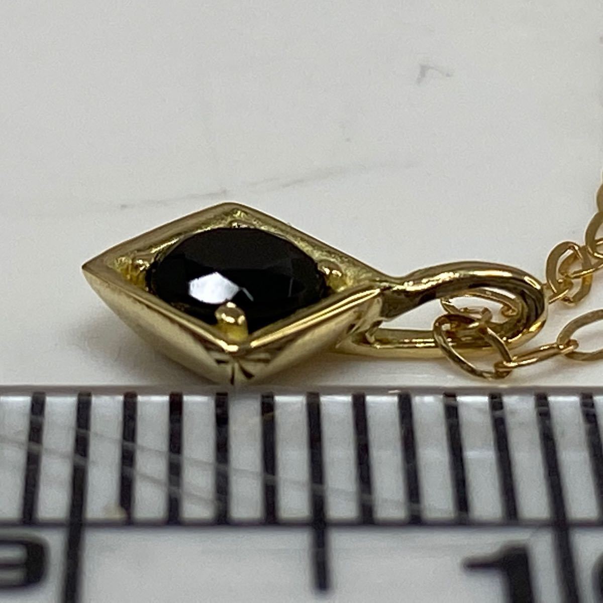 最新発見 k18YG AU750 18金 天然ブラックダイヤモンド 0.38ct プチ