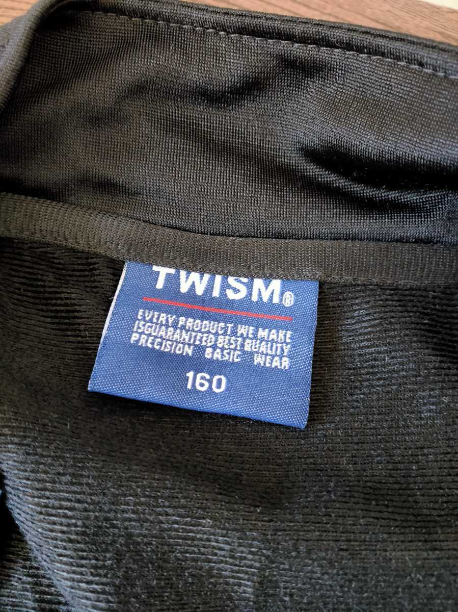 TWISM Kids long sleeve Zip up jersey black 160