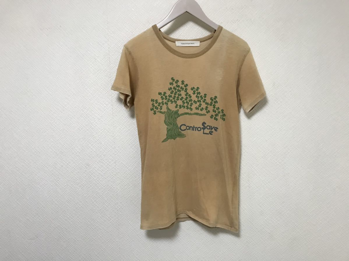 本物インパクティスケリーinpaichthyskerri色褪せ加工コットンド半袖TシャツメンズベージュS_画像1