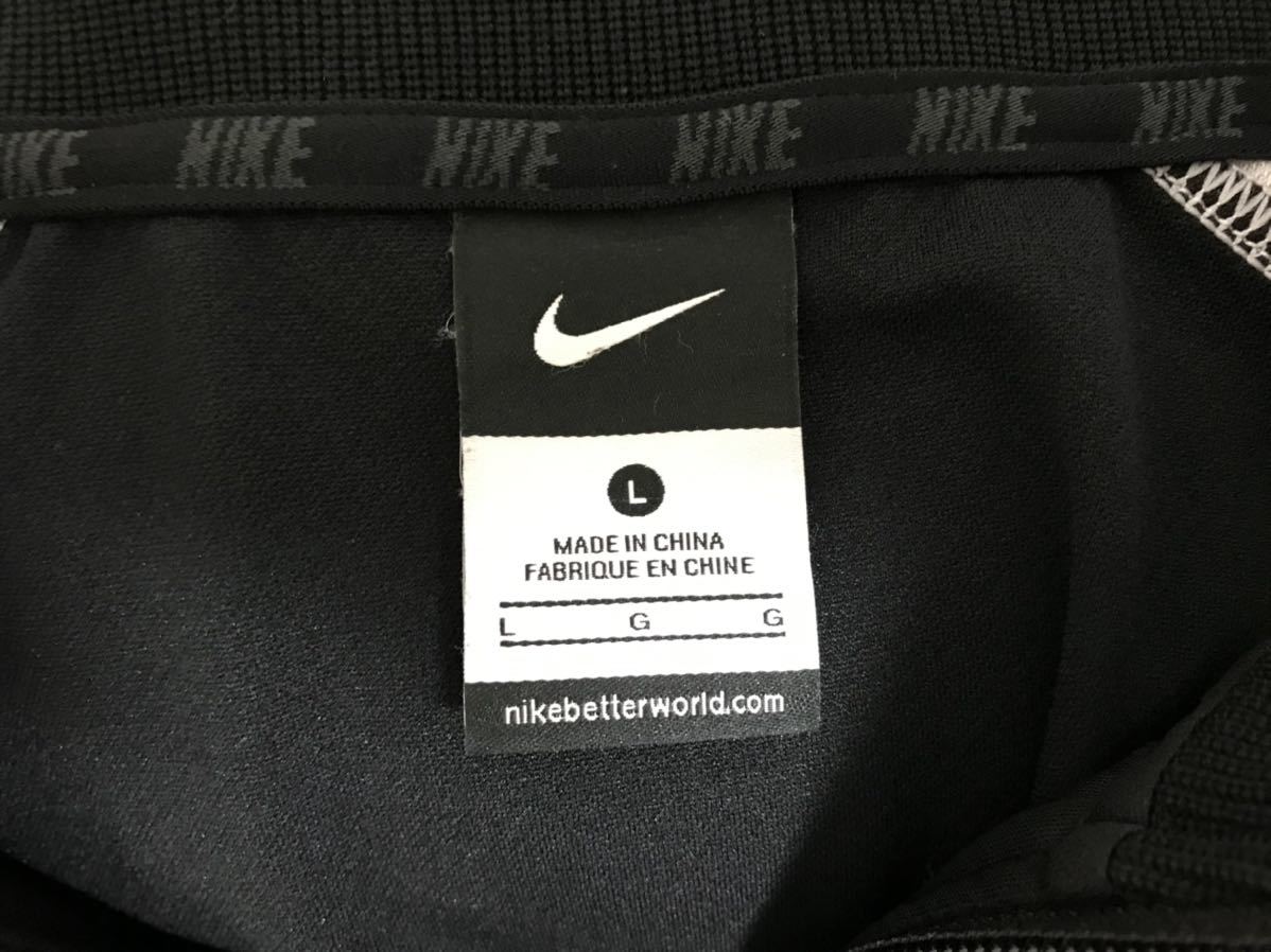  genuine article Nike NIKE jersey Logo embroidery jersey travel travel men's L black black Jim sport wear Golf 