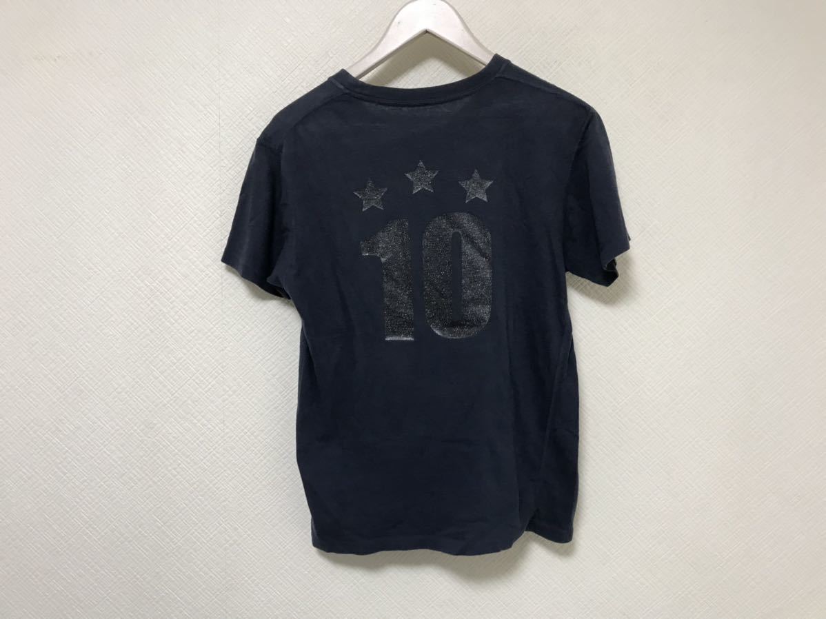 本物ティーエムティーTMTコットンロゴプリント半袖Tシャツメンズネイビー紺Sトップス日本製_画像3