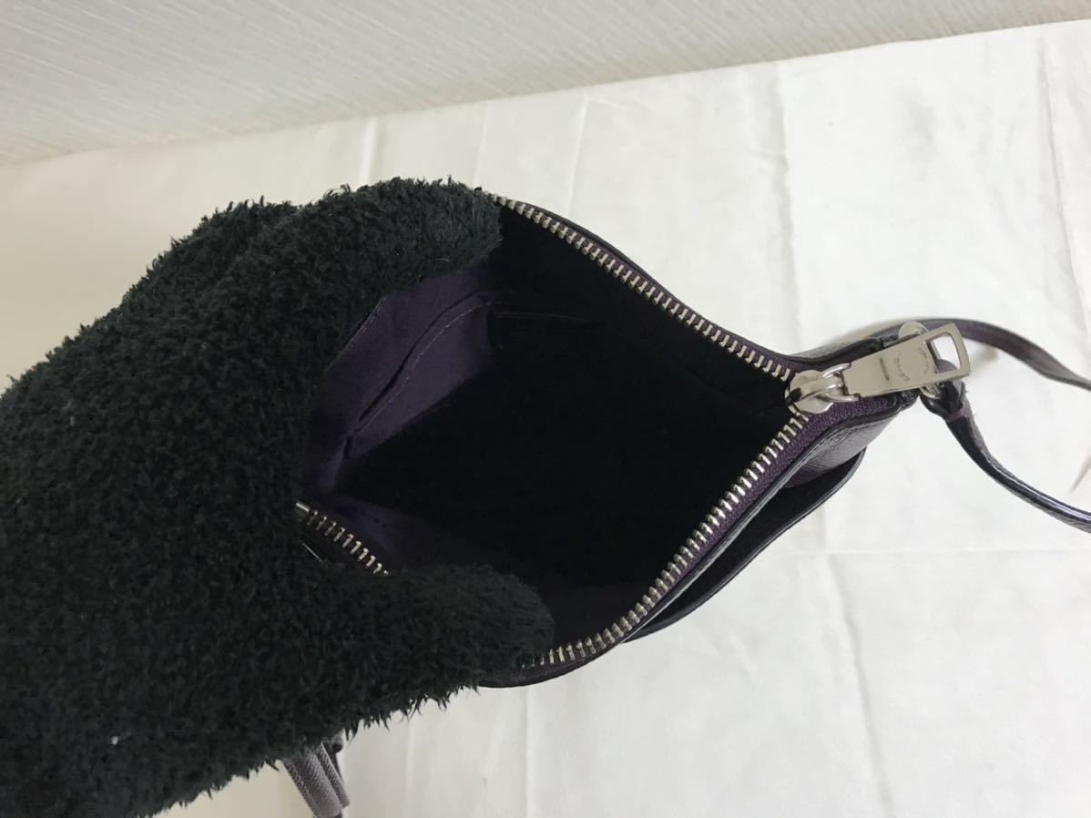  genuine article Coach COACH original leather Mini shoulder bag business body mesenja- back men's lady's purple purple pochette travel travel 