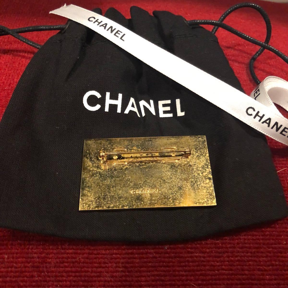 シャネル CHANEL ブローチ ヴィンテージ ロゴプレート GP ゴールド