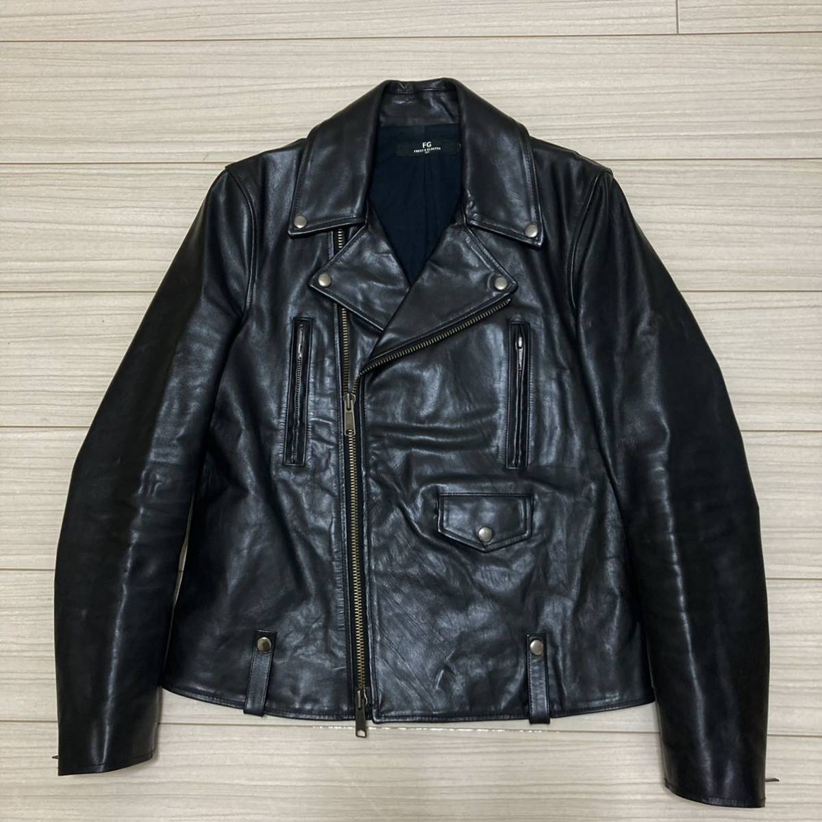 FREDY&GLOSTER 馬革 ホースハイド レザー Wライダース FREDY&GLOSTER 馬革 ホースハイド レザー Wライダース