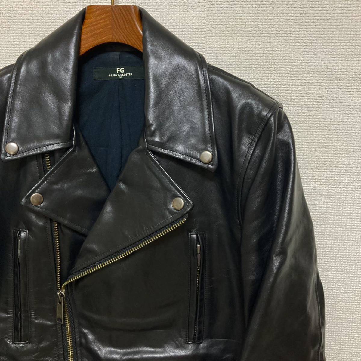 FREDY&GLOSTER 馬革 ホースハイド レザー Wライダース FREDY&GLOSTER 馬革 ホースハイド レザー Wライダース
