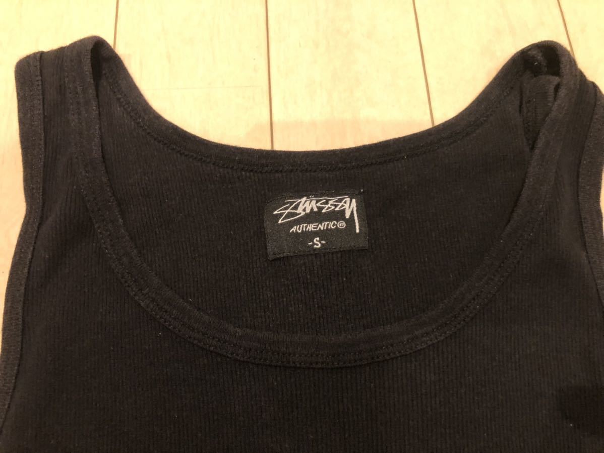 ステューシー /STUSSY ノースリーブ Tシャツ タンクトップ Sサイズ　ブラック_画像3