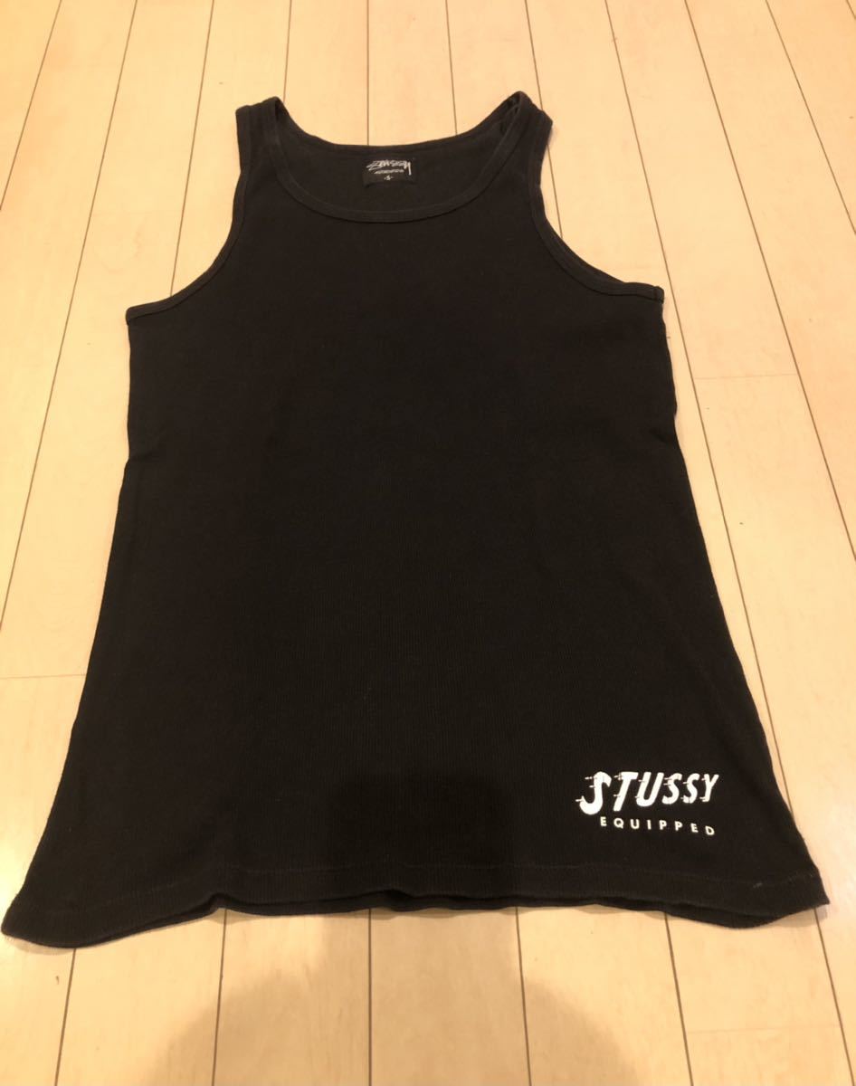 ステューシー /STUSSY ノースリーブ Tシャツ タンクトップ Sサイズ　ブラック_画像1