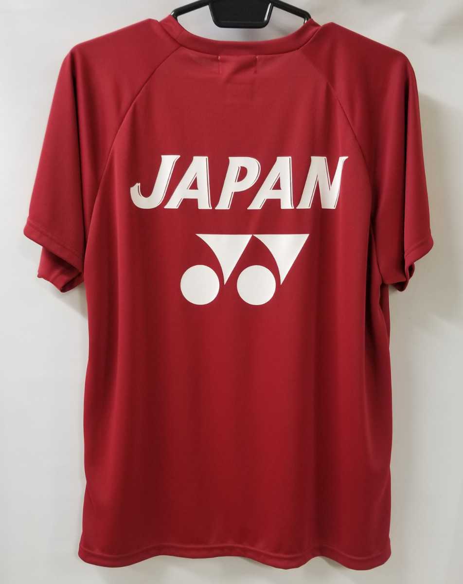 ヨネックス　ユニドライTシャツ　Sサイズ 16490　JAPAN　クレナイ
