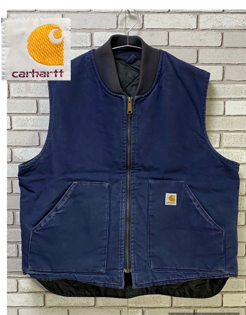 Carhartt カーハート ベストダック生地 ブルー系 ネイビー系 Carhartt カーハート ベストダック生地 ブルー系 ネイビー系