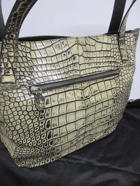 P33/ soft черный ko крокодил Испания производство кожаный кожа semi сумка на плечо большая сумка обычная цена 66 десять тысяч иен не использовался товар 