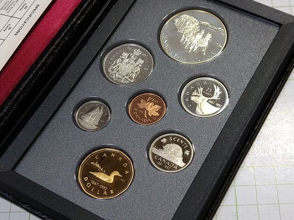 カナダ プルーフ銀貨 ミント コインセット １９９２年(北アメリカ 