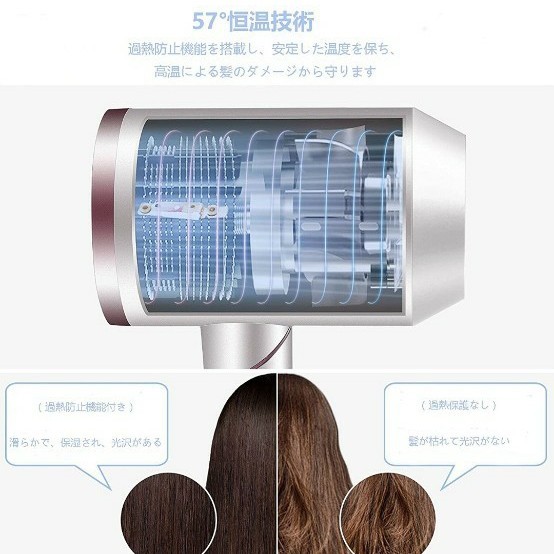 新品 ヘアドライヤー 大風量 速乾 1500W 3段階風速 冷熱風