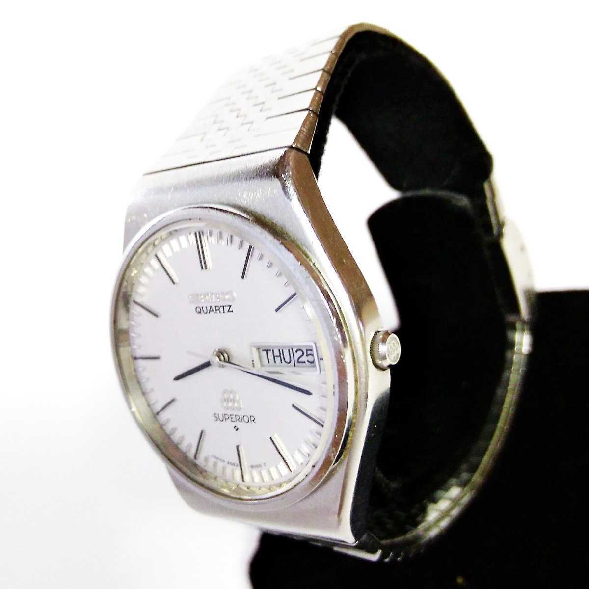 美品 SEIKO SUPERIOR セイコー スーペリア 9983-8000 クォーツ アナログ メンズ 腕時計 稼働品 r530_画像3