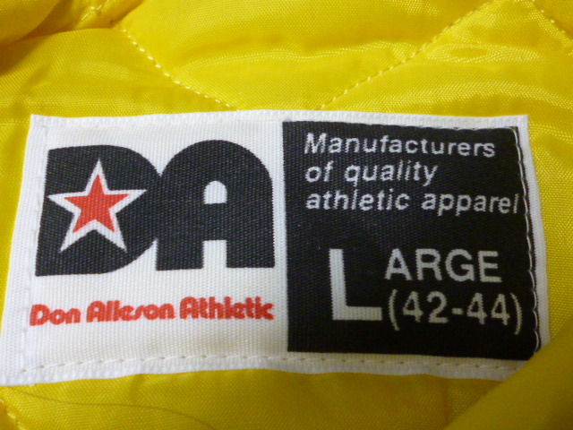 USA б/у одежда 80s 90s Don Alleson Athletic нейлон Stadium жакет LARGE синий голубой USWA куртка 