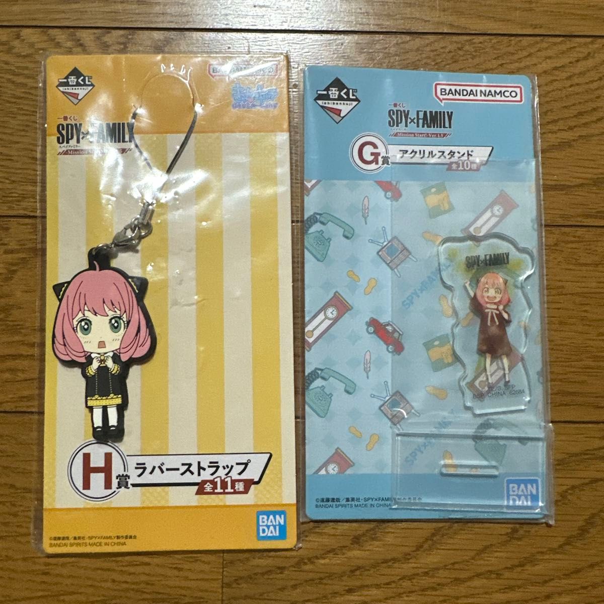 SPY×FAMILY 一番くじ アーニャ ラバーストラップ アクリルスタンド 2点