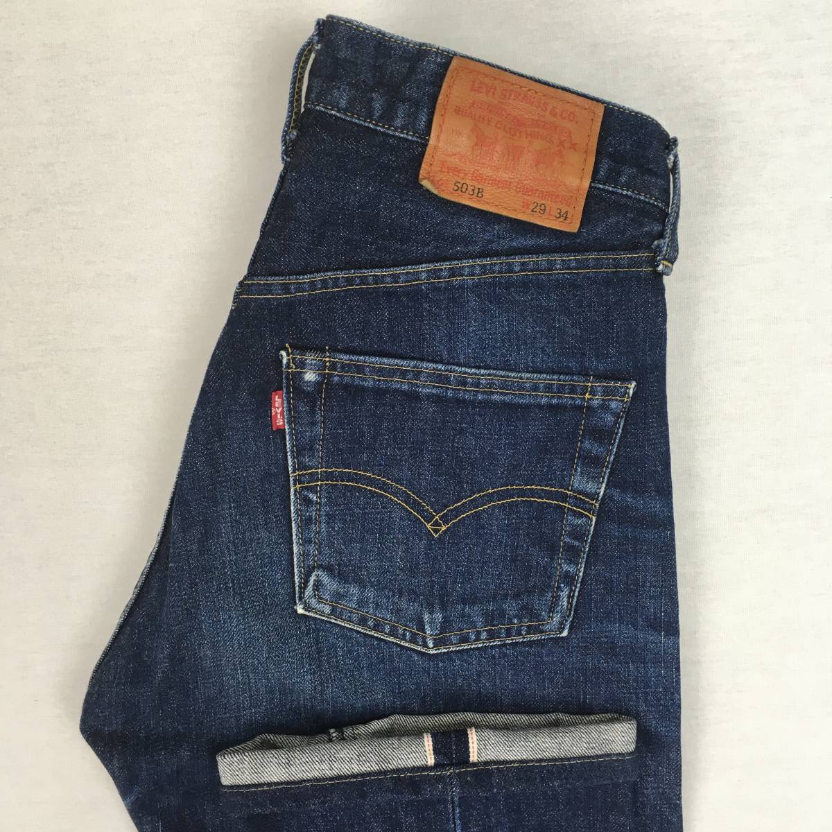 2022超人気 503B-XX リーバイス LEVI'S BIG'E' 革パッチ ボタンフライ セルビッチ 赤耳 隠しリベット L34 W29 ジーンズ パンツ デニム 94年 日本製 W29 2022超人気 503B-XX リーバイス LEVI'S BIG'E' 革パッチ ボタンフライ セルビッチ 赤耳 隠しリベット L34 W29 ジーンズ パンツ デニム 94年 日本製 W29