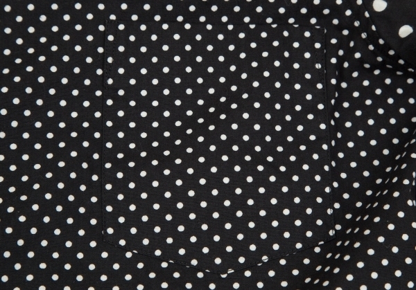 ブラックコムデギャルソンBLACK COMME des GARCONS フロントピンドット切替ドットプリントシャツ 黒白XS 【レディース】_画像4