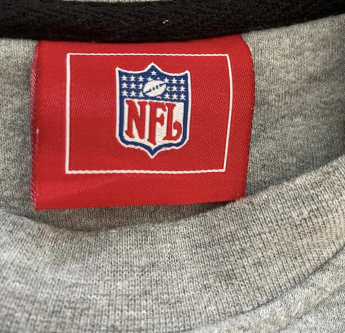 NFL古着ベンガルズ 刺繍ロゴ チームスウェット　グレー　タイガー虎_画像5