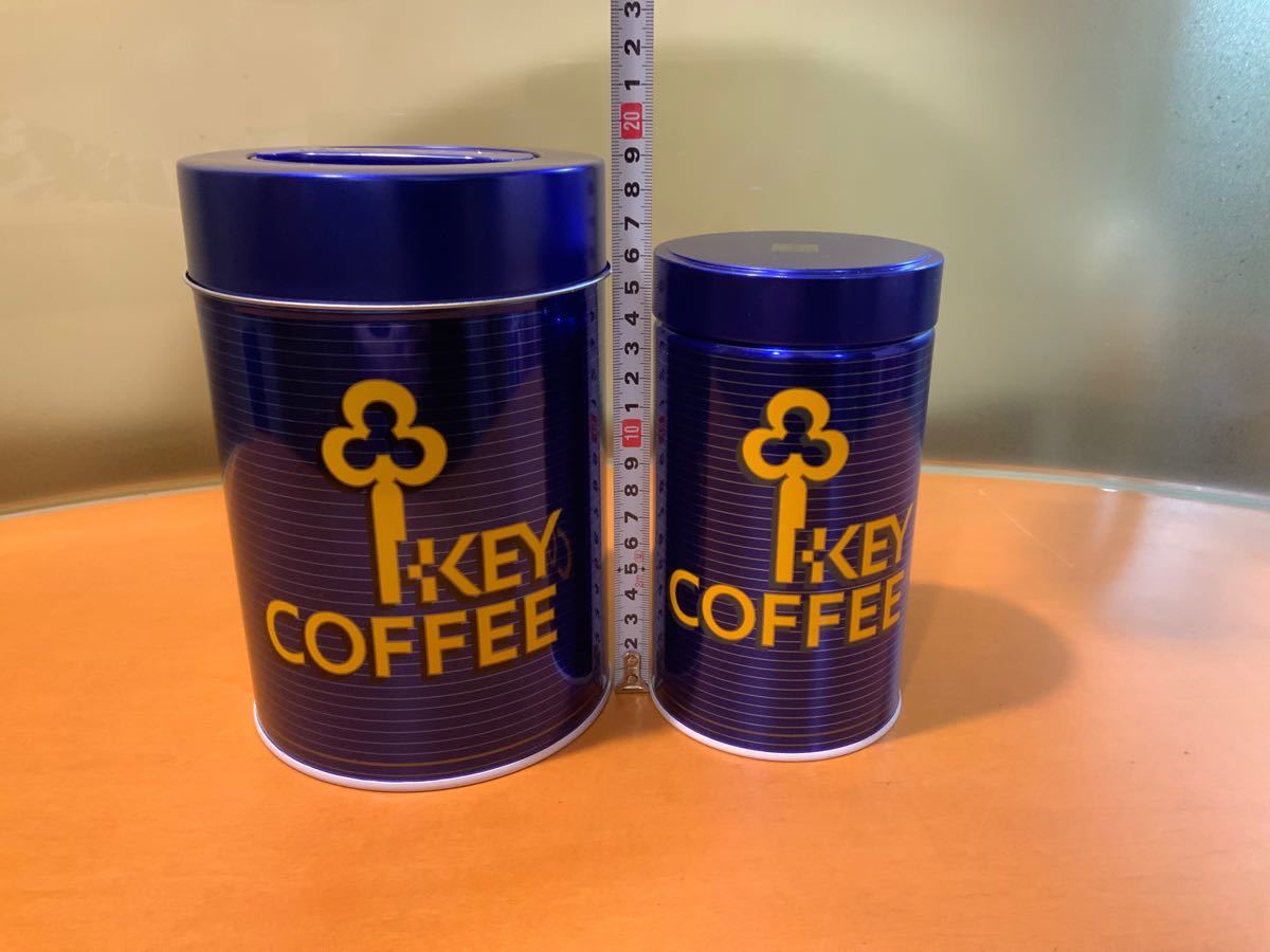 KEY COFFEE コーヒー豆保存缶　大、小２つセットです。
