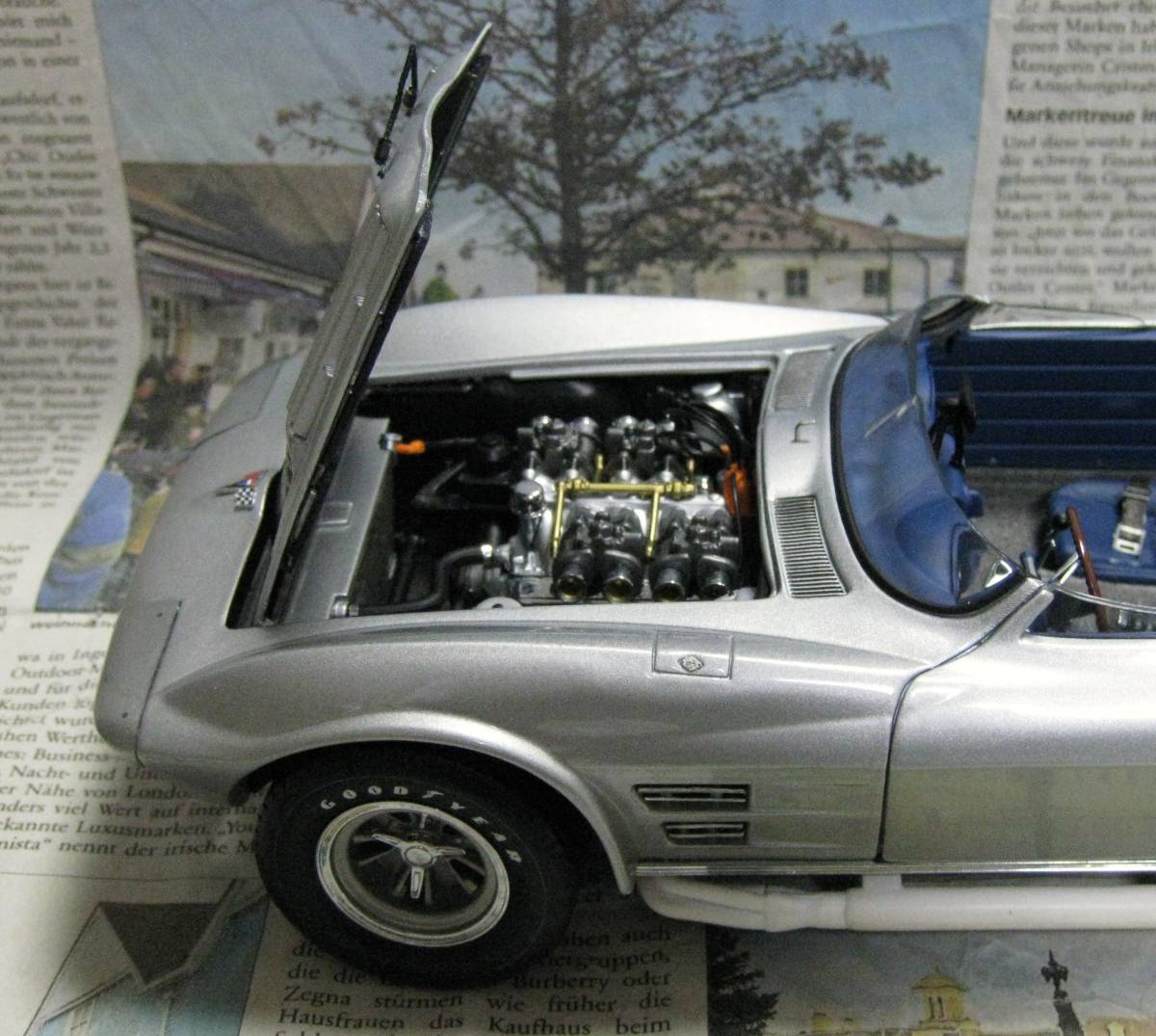 ☆激レア絶版*EXOTO*1/18*1964 Chevrolet Corvette Grand Sport Roadster シルバーメタリック_画像6
