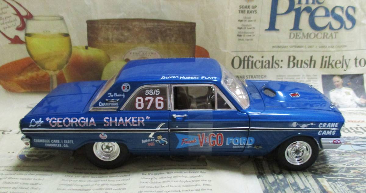 * ultra rare out of print * world 250 pcs *GMP/ACME*1/18*1964 Ford Thunderbolt Georgia Shaker blue metallic 