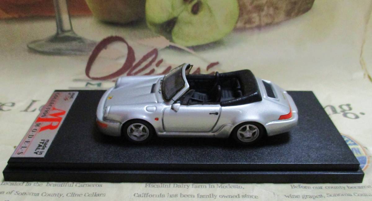 ☆レア絶版*世界499台*MR*1/43*Porsche 911 Carrera Cabriolet シルバー≠BBR_画像5