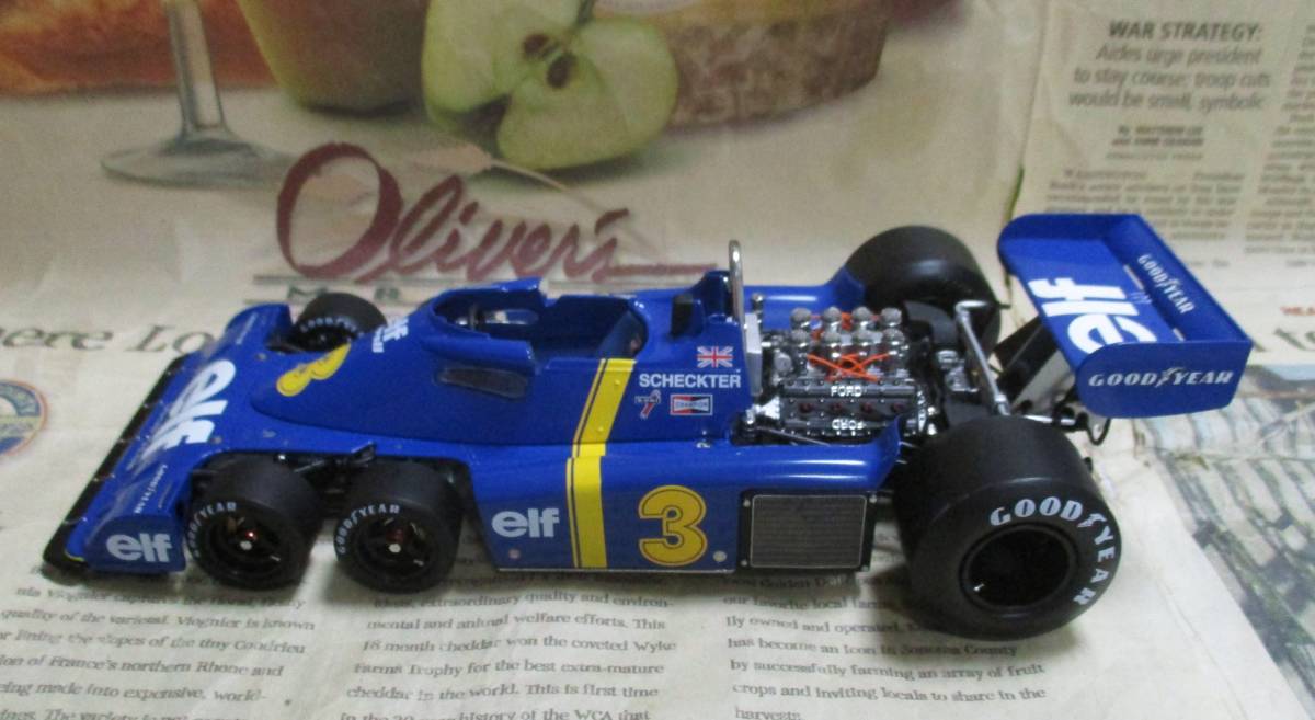 * ultra rare out of print *EXOTO*1/18*1976 Tyrrell Ford P34 6 Wheel #3 Test Car*Jody Sheckter