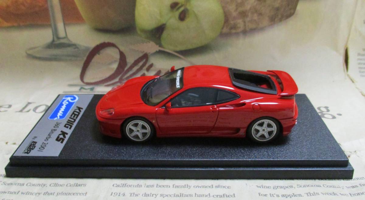 ★激レア絶版★BBR*ロム特注*1/43*2001 Ferrari Koenig KS 360 Biturbo レッド*フェラーリ≠MR_画像5