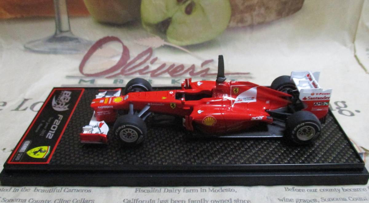 ★レア絶版*世界200台*BBR*1/43*Ferrari F2012 Test Jerez*Fernando Alonso*フェラーリ≠MR_画像5