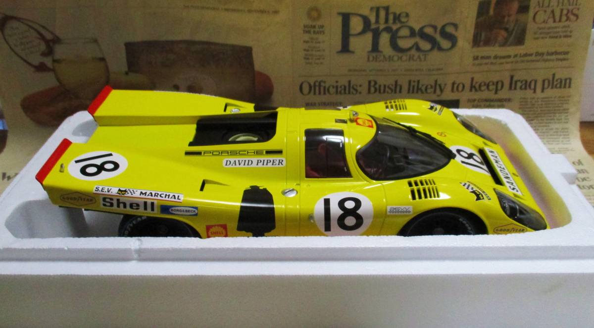 ★レア絶版*Minichamps PMA*1/12*Porsche 917K #18 1970 Le Mans 24h イエロー*ポルシェ_画像6