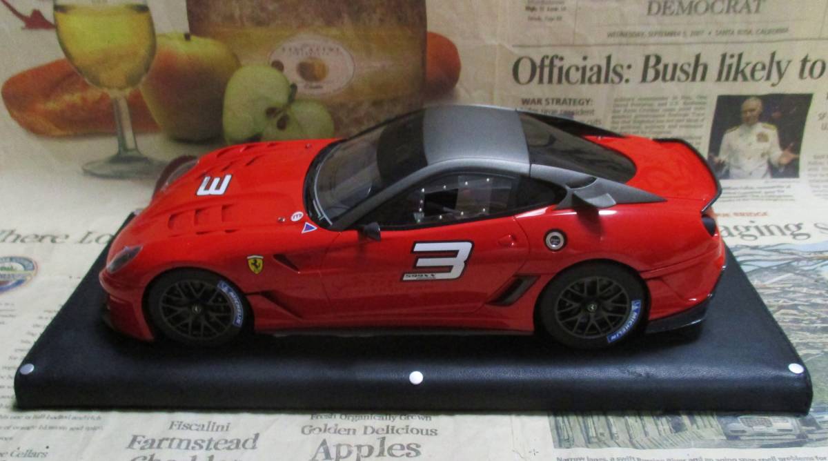 ★レア絶版★世界399台*MR*1/18*2009 Ferrari 599XX #3 F1レッド≠BBR_画像5