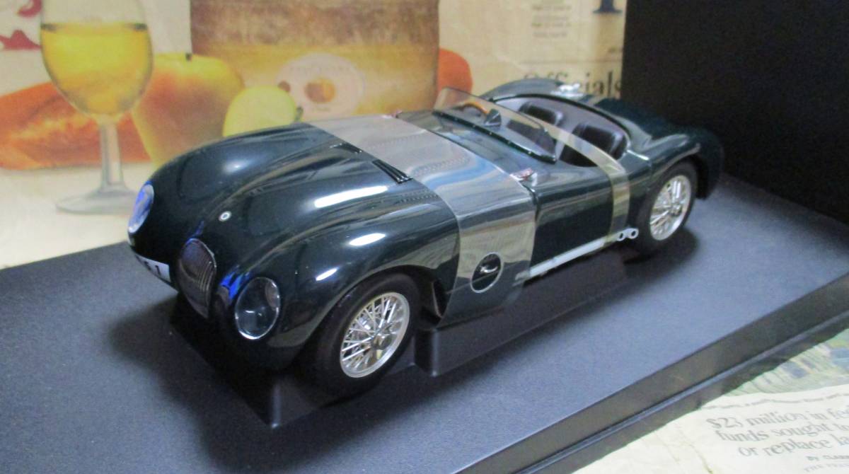 ☆激レア絶版*AUTOart*1/18*1951 Jaguar 120C (C-Type) グリーン≠京商