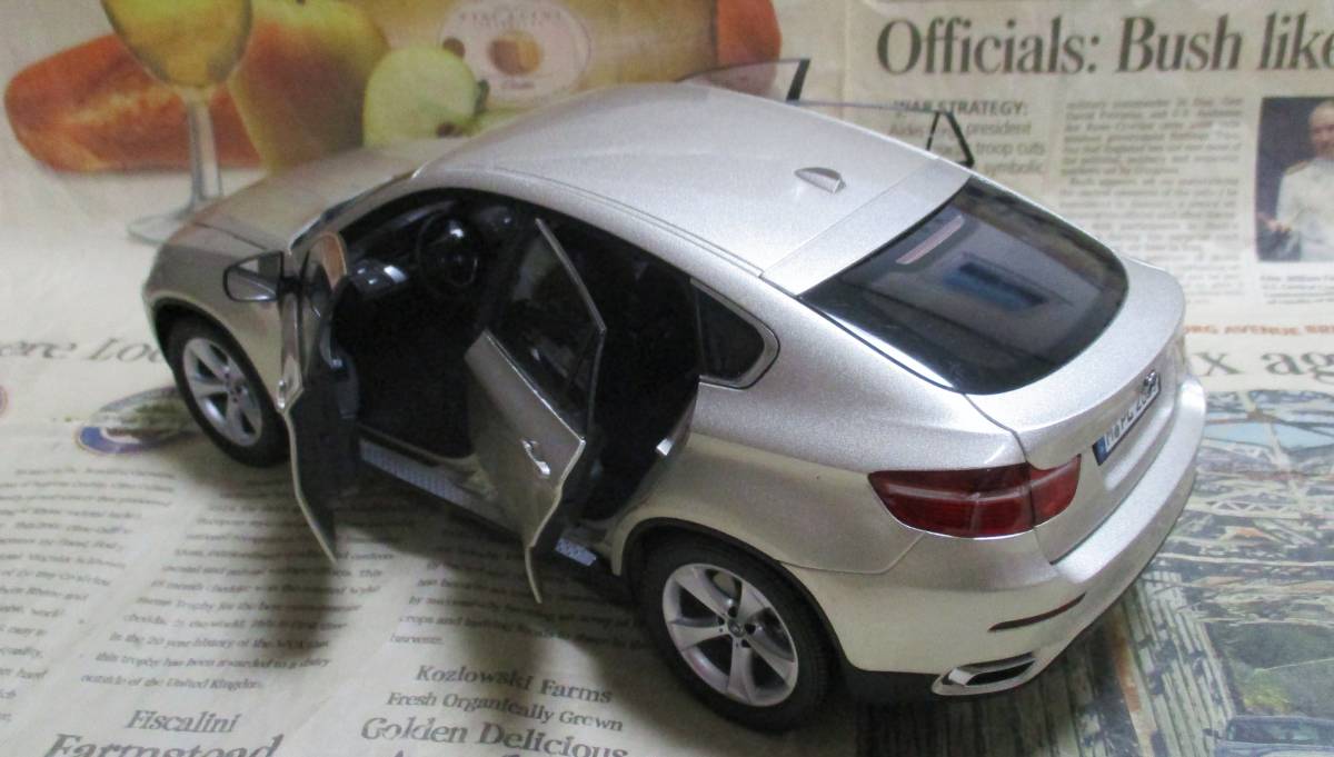 ☆激レア絶版*ディーラー限定*京商*1/18*BMW X6 xDrive 50i シルバー≠EXOTO_画像2