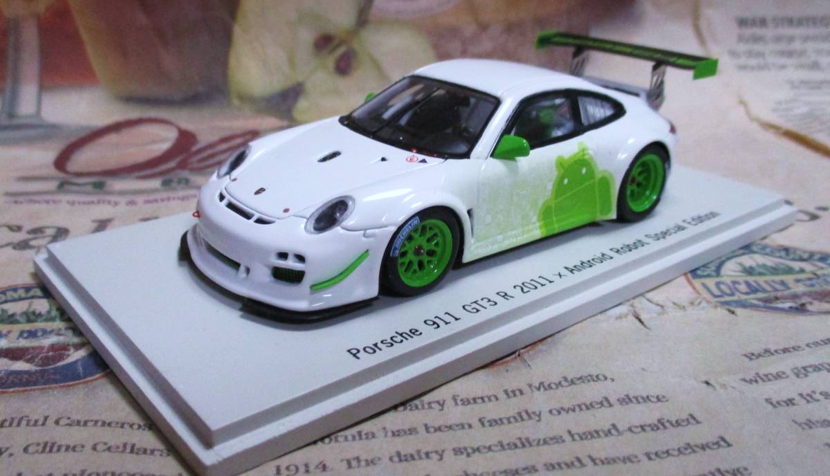 ★激レア絶版*世界100台*SPARK*1/43*Porsche 911 GT3 R 2011 × Android Robot Special Edition ホワイト*ポルシェ