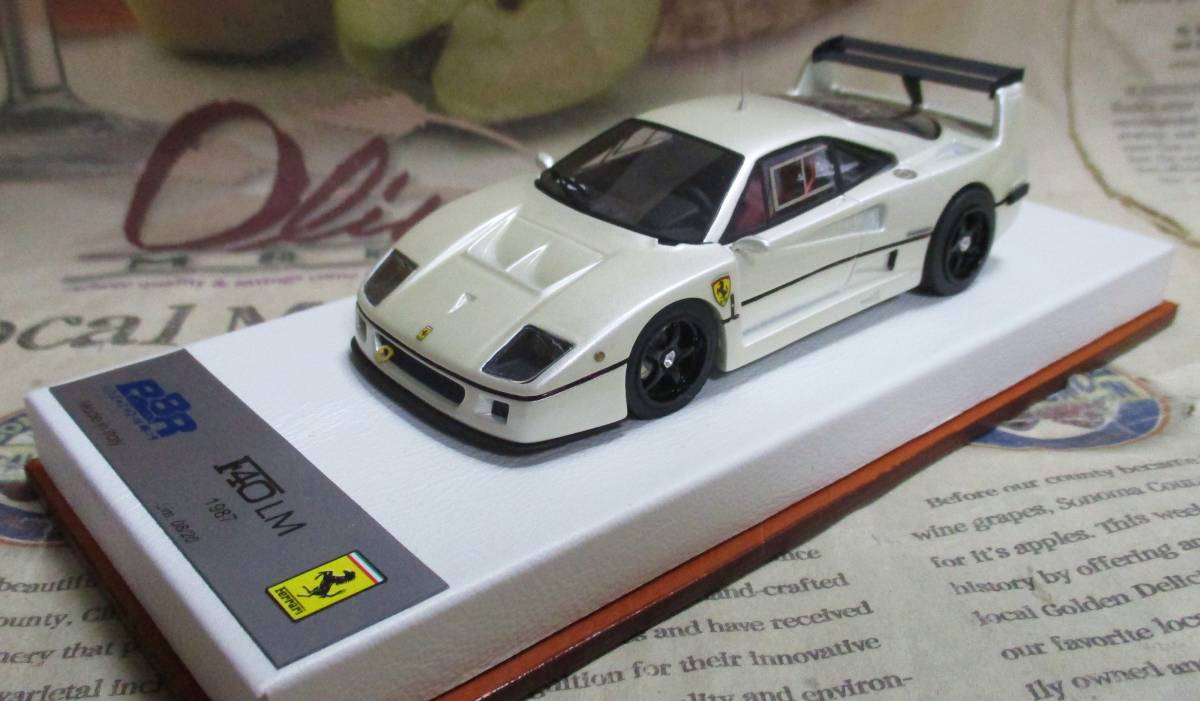 ☆絶版*世界20台*BBR*1/43*1987 Ferrari F40 LM パールホワイト*フェラーリ≠MR