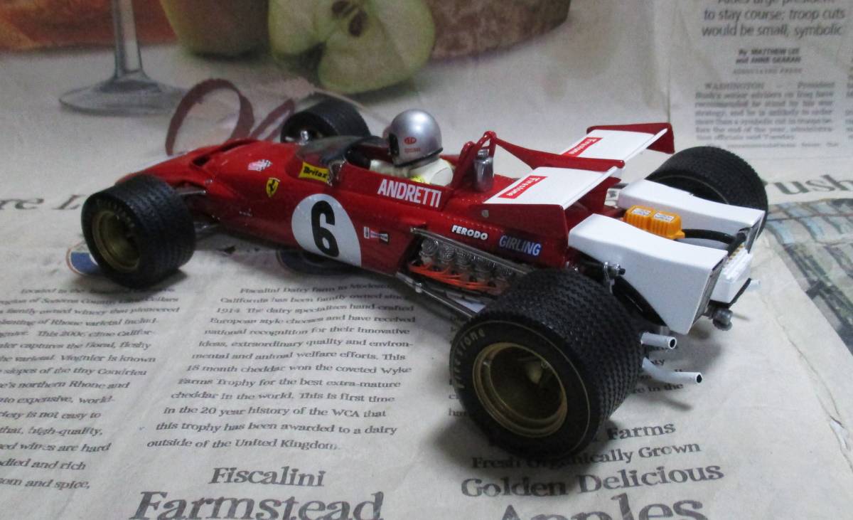 Mario Andretti ModeCar by Tecnomodel German GP 1/18 Scale 1971 312 B2 