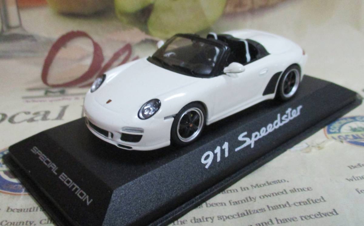 人気定番 ☆激レア絶版☆ディーラー限定*Minichamps PMA*1/43*Porsche ホワイト 2010 Speedster 911 乗用車