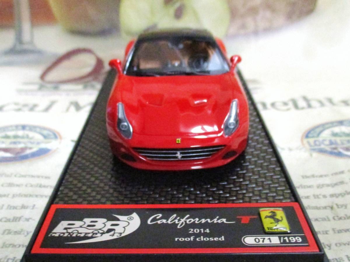 ★レア絶版☆BBR*1/43*Ferrari California T Spider Closed Roof 2014 レッド*フェラーリ≠MR_画像3