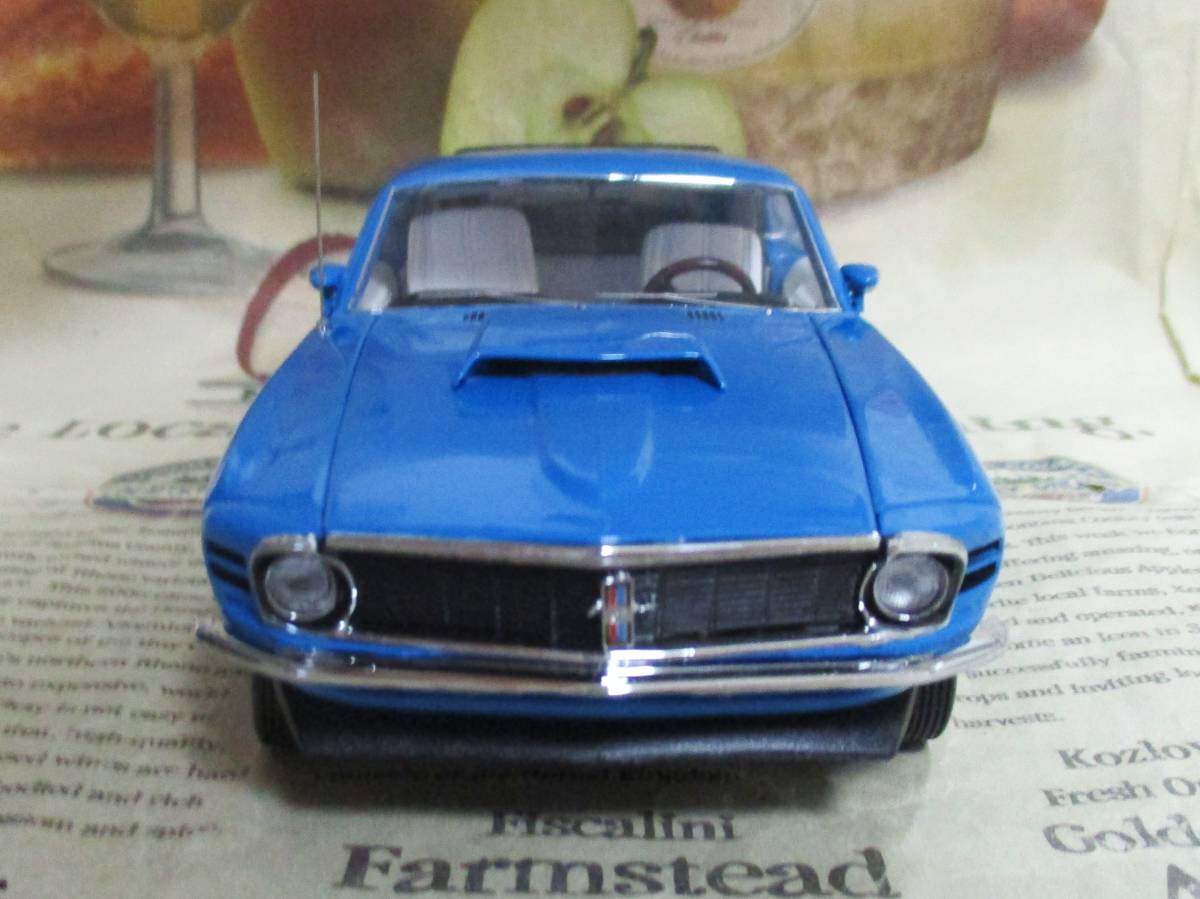 * очень редкий распроданный * Franklin Mint *1/24*1970 Ford Mustang Boss 429 голубой 