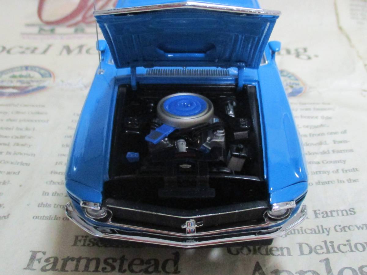 * очень редкий распроданный * Franklin Mint *1/24*1970 Ford Mustang Boss 429 голубой 