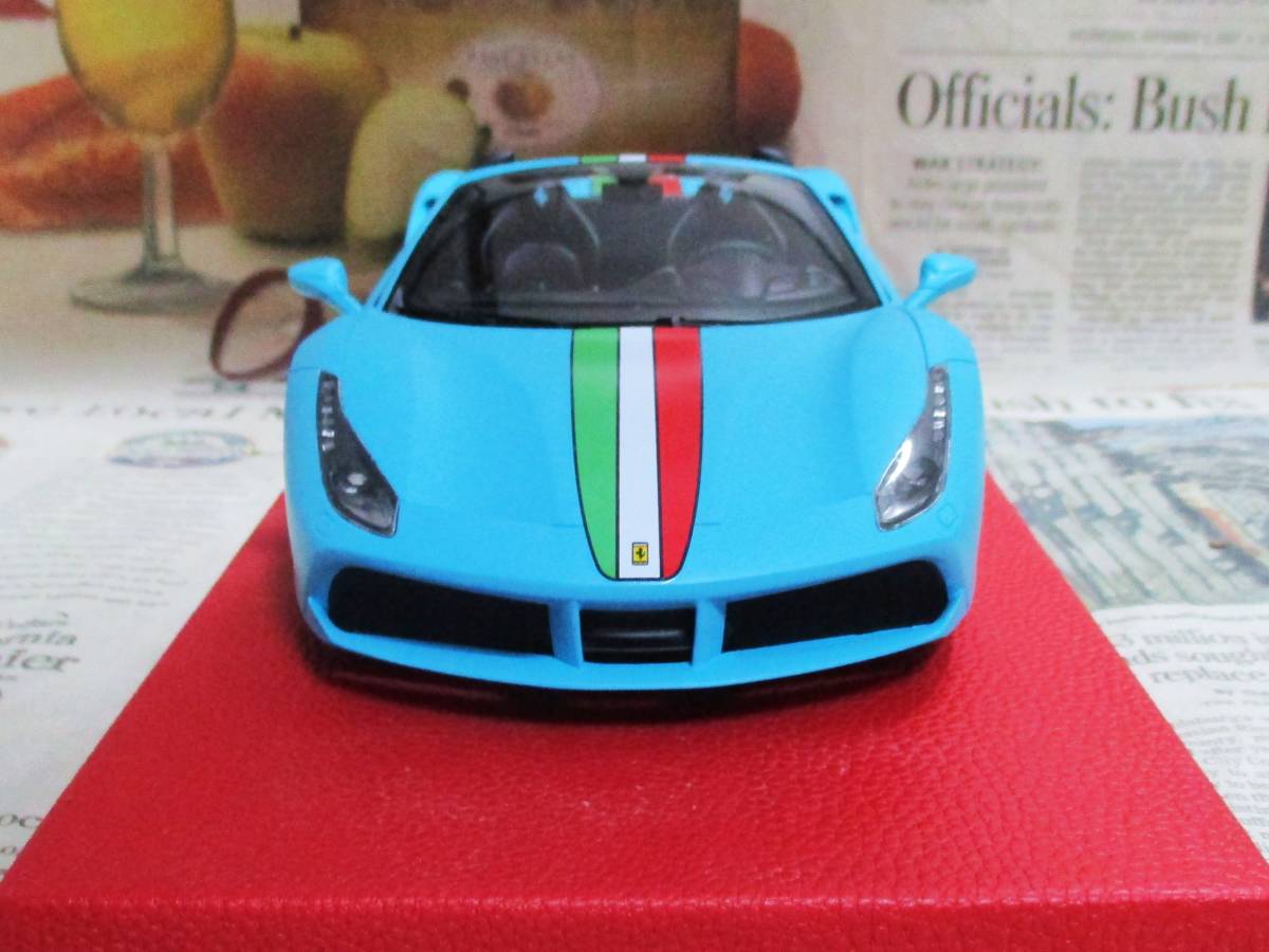 ☆世界1台カスタム*MR*1/18*Ferrari 488 Spider マットベイビーブルー