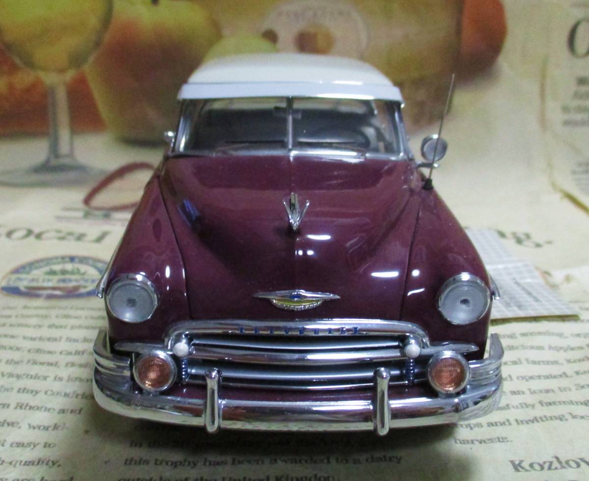 激レア絶版*フランクリンミント*1/24*1950 Chevy Styleline DeLuxe Bel Air Hardtop Coupe マルーン_画像3