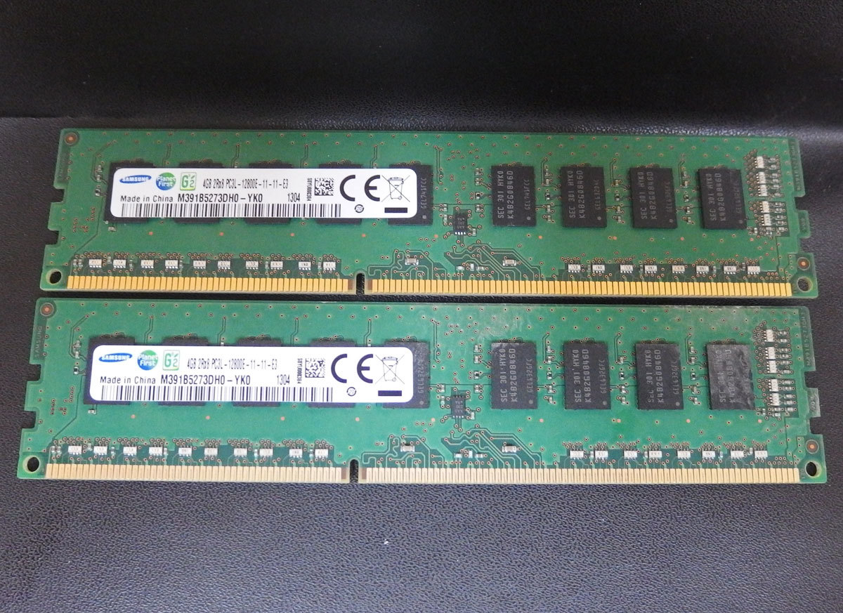 mem356 SAMSUNG 4GBx2枚 8GB DDR3/PC3L-12800E 中古品_画像1