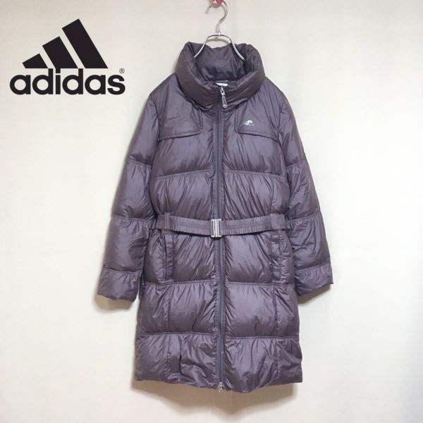 [adidas] Adidas ... down coat S size lady's purple series long height real down 