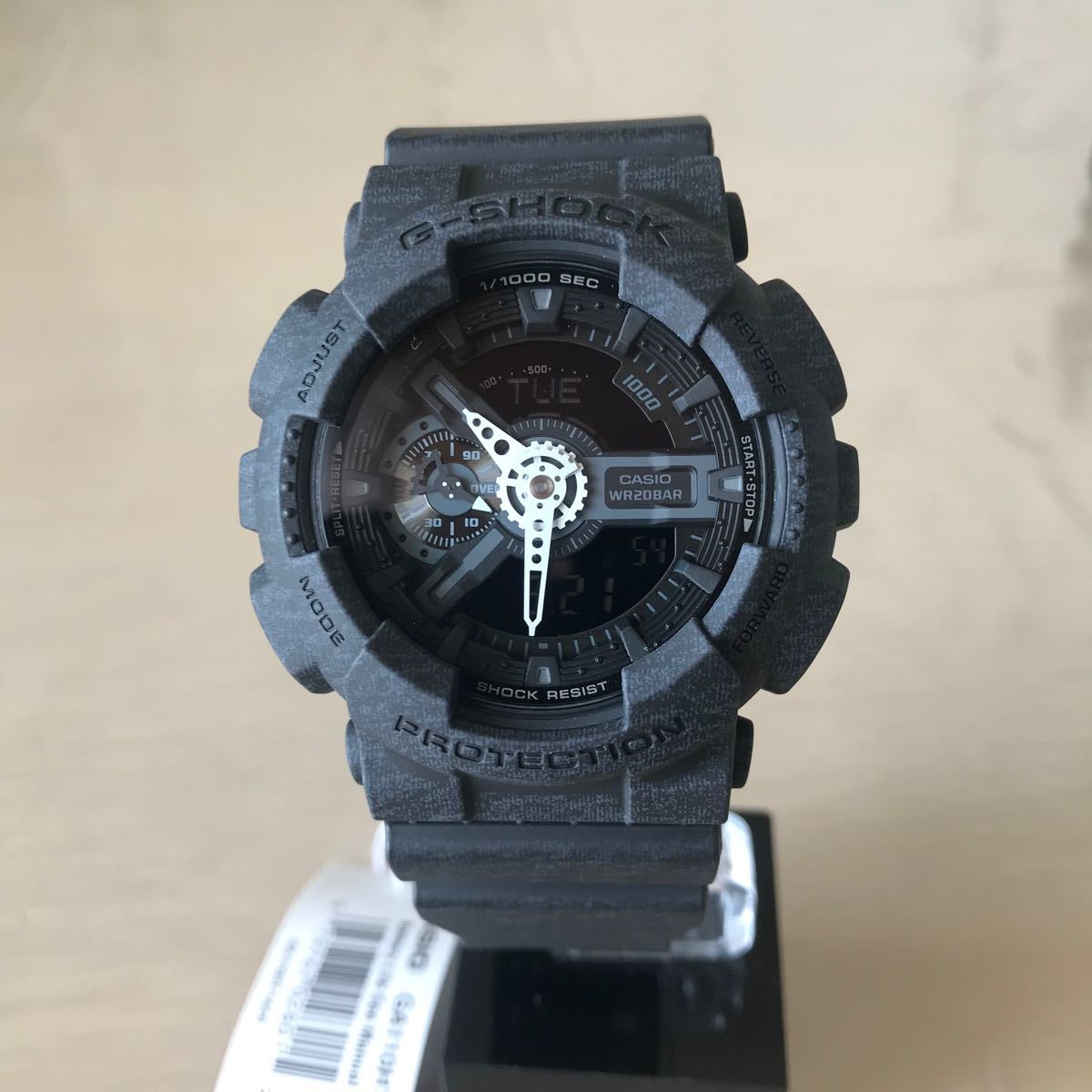 【新品未使用・電池切れ】G-SHOCK GA-110HT-1A ヘザード スウェット素材柄　カシオGショック 