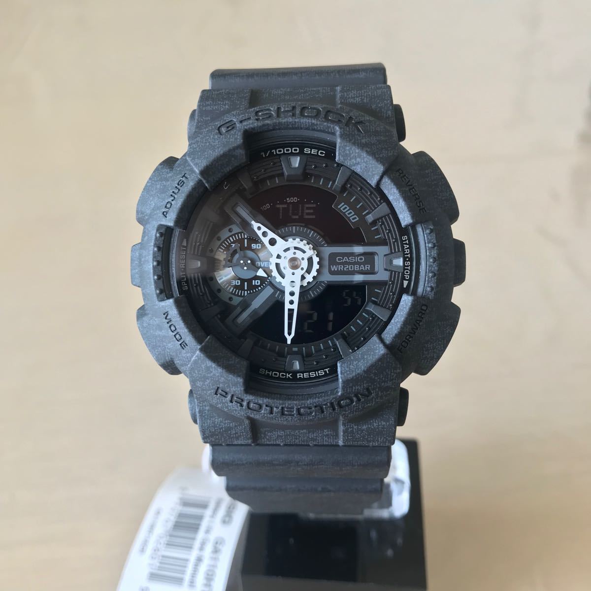 【新品未使用・電池切れ】G-SHOCK GA-110HT-1A ヘザード スウェット素材柄　カシオGショック 