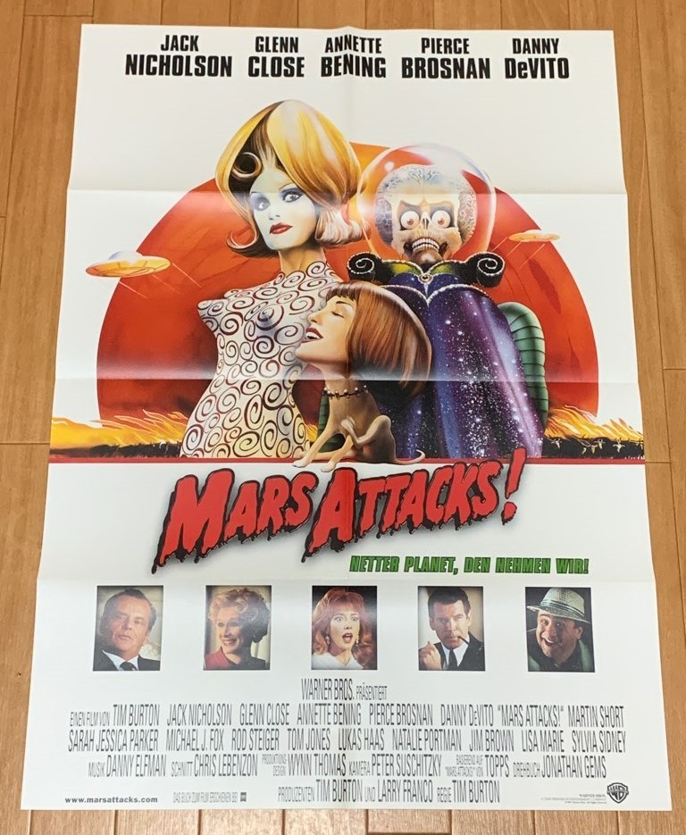 マーズ・アタック! 海外版 オリジナル ポスター ティム・バートン監督 MARS ATTACKS! TIM BURTON 1996年