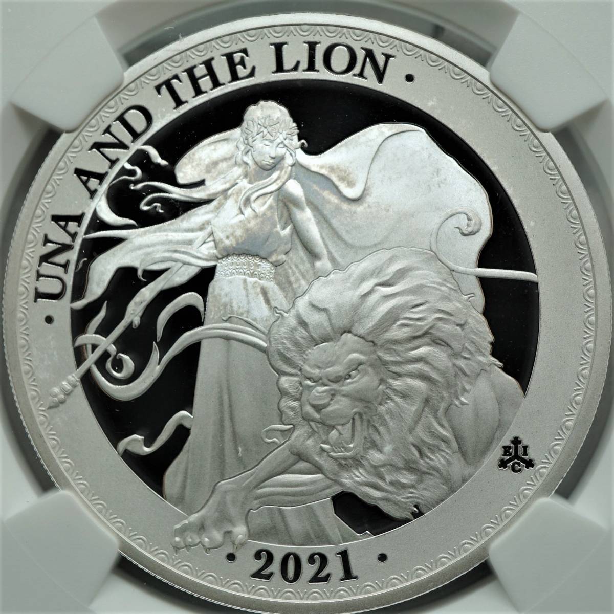 【最高鑑定】ウナとライオン NGCPF70UC 2021年 イギリス領 セントヘレナ 1ポンド銀貨 アンティークコイン モダンコイン ヨーロッパ