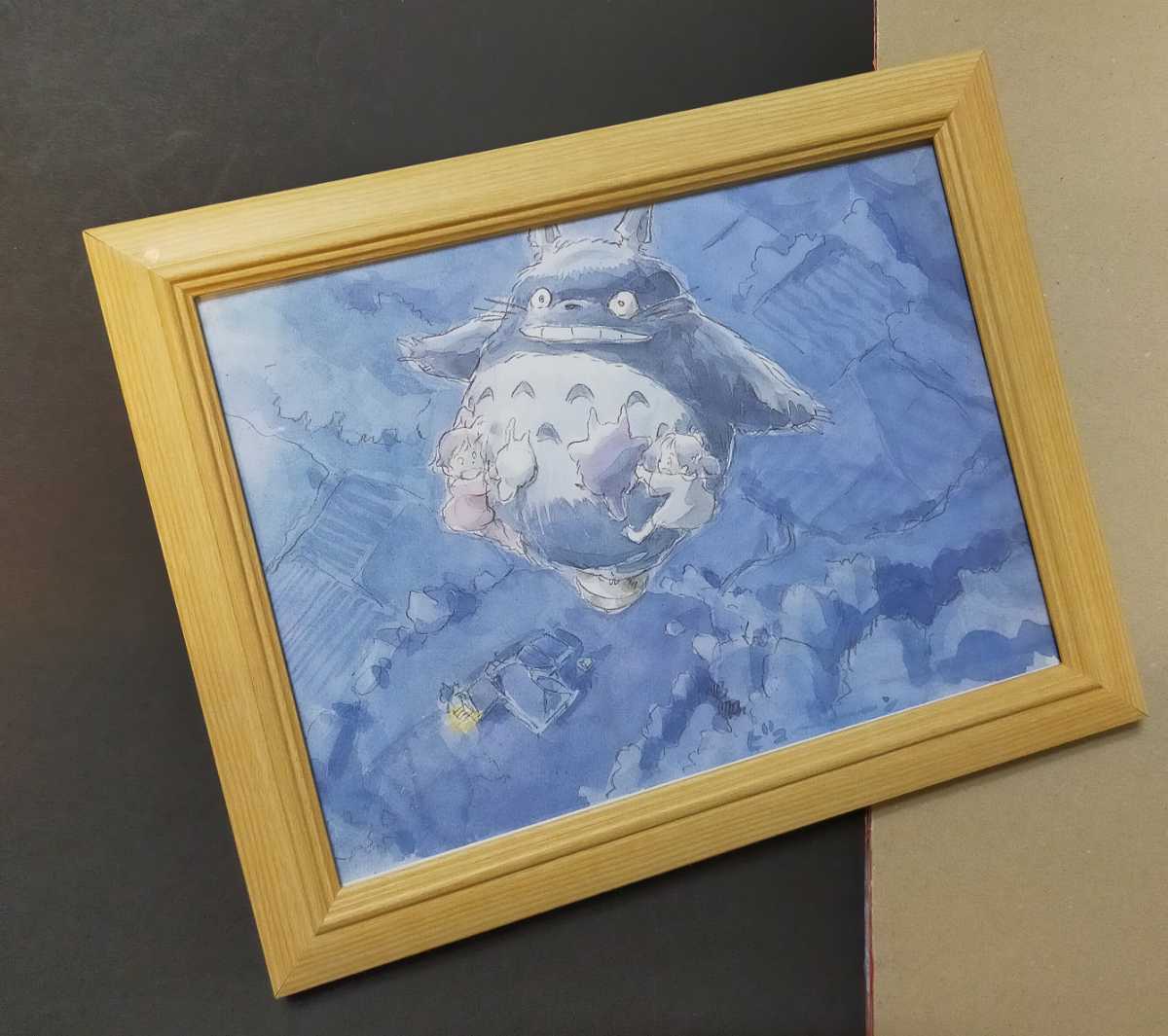 [ подлинная вещь ] Studio Ghibli. Tonari no Totoro. официальный альбом с иллюстрациями. порез . рамка товар исходная картина выставка осмотр ) акварельная живопись постер. открытка.. производства исходная картина. Miyazaki . высота поле .a